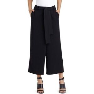 LAFAYETTE 148 NEW YORK Belted Gaucho Pants Black
